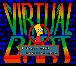 Virtual Bart (USA) Title Screen